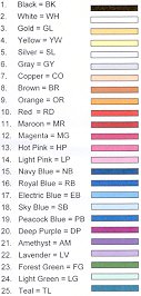 25 Available Colors